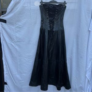 GENUINE LEATHER CORSET MAXI